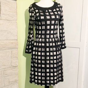 Black and White Promod Retro Print Dress